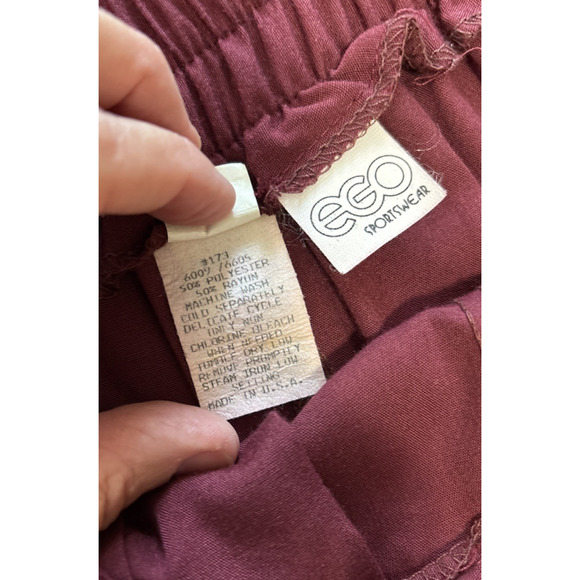 Ego Womens VTG 70s Culottes 14 Pleated Wide Leg Pants Cropped Retro High Rise - Picture 4 of 10